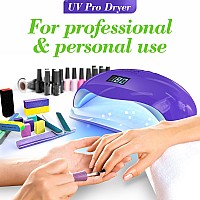 Ovlux Uv Led Nail Lamp Professional 180W Curing Light For Flawless Acrylic Gel Polish Complete Manicure Pedicure Drying So