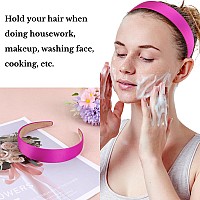 Wecoe 10Pcs Satin Hairband 13 Inch Wide Headbands For Women And Girls Non Slip Fashion Hair Accessories Diy Holiday Hair Acc