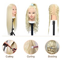 Opini Mannequin Head With Real Human Hair 80 26 Inch Hair Mannequins To Practice On Doll Heads For Hair Styling With Clamp And