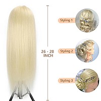 Opini Mannequin Head With Real Human Hair 80 26 Inch Hair Mannequins To Practice On Doll Heads For Hair Styling With Clamp And