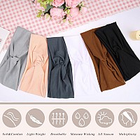 Xtrend 6 Pcs Womens Headbands Twisted Cross Elastic Headbands Yoga Workout Headbands Nonslip Sweat Soft Headbands Solid Color