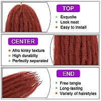 Zrq 30 Inch Marley Twist Hair 8 Packs Copper Red Marley Hair Synthetic Curly Twist Marley Hair 350 Afro Twist Marley Brainding