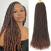 2Packs Passion Twist Hair 22 Inch Passion Twist Crochet Hair For Black Women Water Wave Crochet Braiding Hair Extensions 22 Inc