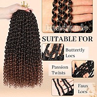 2Packs Passion Twist Hair 22 Inch Passion Twist Crochet Hair For Black Women Water Wave Crochet Braiding Hair Extensions 22 Inc