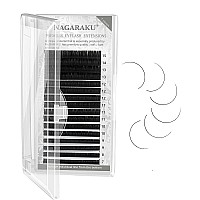 Nagaraku Eyelash Extensions Individual Lashes 012 Cc Curl 715Mm Mix Tray Classic Matte Black Soft Natural Faux Mink 16 Rows