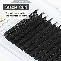 Nagaraku Eyelash Extensions Individual Lashes 012 Cc Curl 715Mm Mix Tray Classic Matte Black Soft Natural Faux Mink 16 Rows