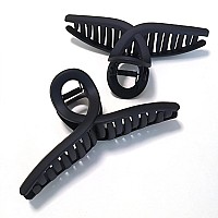 Nalodu 5 Inch Hair Claw Clips Extra Large No Slip Big Matte Jaw Butterfly Clip For Thin Fine Thick Hair Women 2 Pack Black