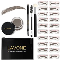 Lavone Eyebrow Stamp Stencil Kit For Eyebrow Brow Stamp Trio Kit With Waterproof Eyebrow Pencil Eyebrow Pomade20 Eyebrow Sten