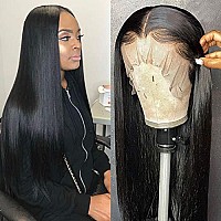 Sdamey Hd Transparent 360 Lace Front Wigs Human Hair Pre Plucked With Baby Hair Glueless 210 Density 10A Brazilian Virgin Full L