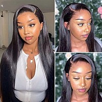 Sdamey Hd Transparent 360 Lace Front Wigs Human Hair Pre Plucked With Baby Hair Glueless 210 Density 10A Brazilian Virgin Full L