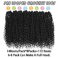 Col Bling Goddess Locs Crochet Hair 18 Inch 8 Packs Faux Locs Crochet Hair For Women Pre Looped Crochet Boho Goddess Faux Locs C