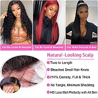 Sdamey Hd Transparent 360 Lace Front Wigs Human Hair Pre Plucked With Baby Hair Glueless 210 Density 10A Brazilian Virgin Full L