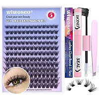 Wiwoseo Lash Extensions Kit Individual Cluster Eyelash Extension Kit Individual Lashes With Bond And Seal Dd Curl 156Pcs Indiv