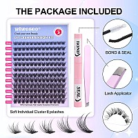 Wiwoseo Lash Extensions Kit Individual Cluster Eyelash Extension Kit Individual Lashes With Bond And Seal Dd Curl 156Pcs Indiv