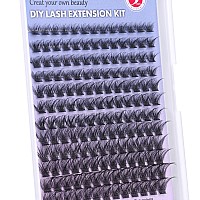 Wiwoseo Lash Extensions Kit Individual Cluster Eyelash Extension Kit Individual Lashes With Bond And Seal Dd Curl 156Pcs Indiv