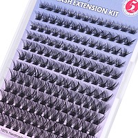 Wiwoseo Lash Extensions Kit Individual Cluster Eyelash Extension Kit Individual Lashes With Bond And Seal Dd Curl 156Pcs Indiv