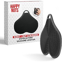 HAPPY NUTS Silicone Body Scrubber, Exfoliating Body Scrubber for Sensitive Skin, Eco Friendly Shower Scrubber for Body, Silicone Body Brush for Showering (1 Pack, Scrubber)