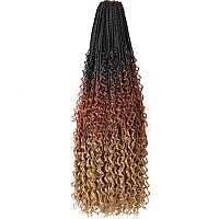 Beverlee 30 Inch Boho Box Braids 8 Packs Goddess Box Braids Bohemian Box Braids Crochet Hair Crochet Box Braids With Curly Ends