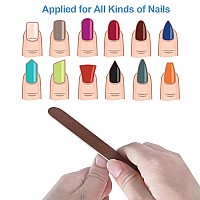 24 Pcs Wooden Nail Files 7 Inches Emery Board Nail File For Nature Nails Manicure Tool Set Disposable Nail File For Home Salon