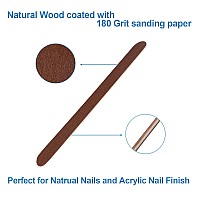 24 Pcs Wooden Nail Files 7 Inches Emery Board Nail File For Nature Nails Manicure Tool Set Disposable Nail File For Home Salon