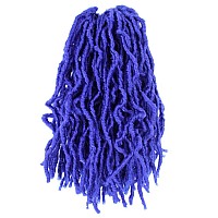 10 Inch Soft Locs Crochet Hair 6 Packs Short Straight Prelooped New Faux Locs Crochet Hair Blue