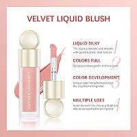 Erinde 2 Colors Liquid Highlighter And Blush Set Natural Matte Face Blush Natural Glossy Liquid Illuminator For Face And Body