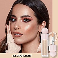 Erinde 2 Colors Liquid Highlighter And Blush Set Natural Matte Face Blush Natural Glossy Liquid Illuminator For Face And Body