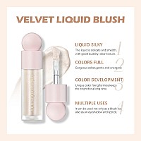 Erinde 2 Colors Liquid Highlighter And Blush Set Natural Matte Face Blush Natural Glossy Liquid Illuminator For Face And Body