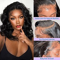 13X4 Body Wave Hd Lace Front Wigs Human Hair 180 Density Glueless Bob Wigs Human Hair Pre Plucked Short Bob Wigs For Black Wome