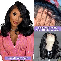 13X4 Body Wave Hd Lace Front Wigs Human Hair 180 Density Glueless Bob Wigs Human Hair Pre Plucked Short Bob Wigs For Black Wome