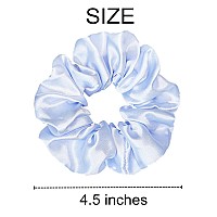 12 Pcs Satin Silk Scrunchies Soft Hair Ties Fashion Hair Accessories Bows Ropes Elastic Bracelets Ponytail Holders For Wome