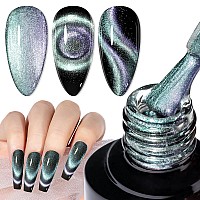 Mizhse Chameleon 9D Cat Eye Gel Polish 10Ml Holographic Galaxy Cateye Magnetic Nail Polish Gel Magic Chameleon Home Salon Mani