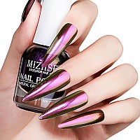 Mizhse Chameleon Nail Polish Pink Nail Polish Air Dry 15Ml05 Fl Oz High Glossy Shine Finish Nail Pigment Holographic Nail Po