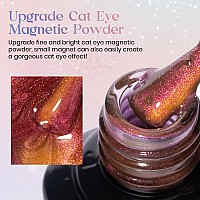 Mizhse Holographic Cat Eye Gel Nail Polish 10Ml Chameleon Glitter Rainbow Cateye Magnetic Nail Polish Gel 9D Magic Shimmer Gal