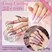 Azurebeauty 30Pcs Dip Powder Nail Kit Starter 8 Colors Neutral Nude Skin Tones Beigh Glitter Lilac Dipping Powder Nail Diy Nail