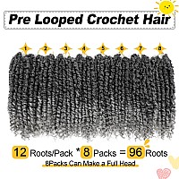 Passion Twist Hair 10 Inch 8 Packs Pre Twisted Passion Twist Crochet Hair For Black Women Pre Looped Passion Twist Curly Croch