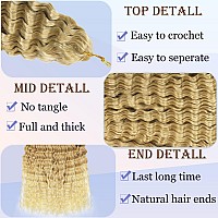 Vustbeauty Ocean Wave Crochet Hair 30 Inch 7 Packs Long Deep Wave Braiding Hair Synthetic Curly Crochet Hair Extensions For Blac