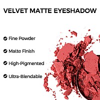 Erinde Single Red Matte Eyeshadow Palette High Pigmented Eye Shadow Powder Long Lasting Ultrablendable Intense Color