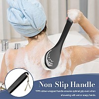 Back Scrubber For Shower Shower Body Brush For Cleaning With Long Handle For Showering 17 Inch Back Washer Exfoliator For Show