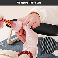 Diesisa Nail Arm Rest Foldable Pu Leather Nail Hand Rest For Nails Tech With Soft Table Mat Soft Hand Rest For Acrylic Nailsn