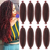 18 Inch Preseparated Springy Afro Twist Hair 8 Packs Prefluffy Natural Curls Are Perfect For Marley Crochet Hair Suitable For