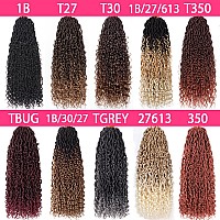 Ruiyok 14 Inch Goddess Locs Crochet Hair 8 Packs Ombre Faux Locs Crochet Hair With Curly Ends Prelooped River Locs Crochet Brai