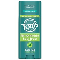 Toms Of Maine Complete Protection Aluminumfree Natural Deodorant Lemongrass Tea Tree 325 Oz