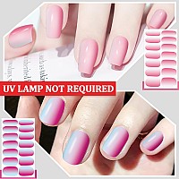 Silpecwee 16 Sheets Fluorescence Nail Wraps For Women Self Adhesive Nail Polish Stickers Nail Polish Strips Stick On Nails Gel N