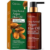 Gya Labs Deep Revival Argan Hair Oil For Hair Growth Premium Argan Oil For Hair Damage Frizz Control Scalp Health Strengt