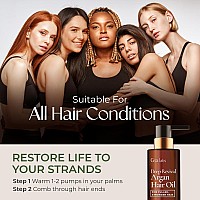 Gya Labs Deep Revival Argan Hair Oil For Hair Growth Premium Argan Oil For Hair Damage Frizz Control Scalp Health Strengt