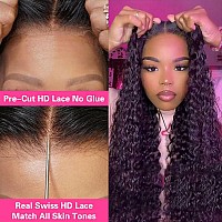 Jenniferita 30 Inch Wear And Go Glueless Wigs Human Hair Pre Plucked Pre Cut Lace No Glue Curly Wave Lace Front Wig Human Hair 2