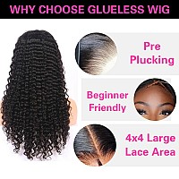 Jenniferita Wear And Go Glueless Lace Front Wigs Human Hair For Women Deep Wave Wig Human Hair No Glue Ready To Wear 4X4 Lace Pr