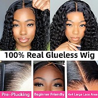 Jenniferita Wear And Go Glueless Lace Front Wigs Human Hair For Women Deep Wave Wig Human Hair No Glue Ready To Wear 4X4 Lace Pr