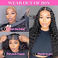 Jenniferita Wear And Go Glueless Lace Front Wigs Human Hair For Women Deep Wave Wig Human Hair No Glue Ready To Wear 4X4 Lace Pr